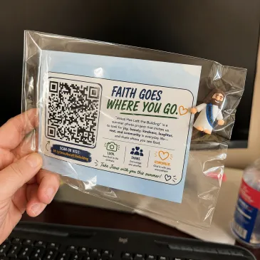 Faith Goes Where You Go church outreach campaign card