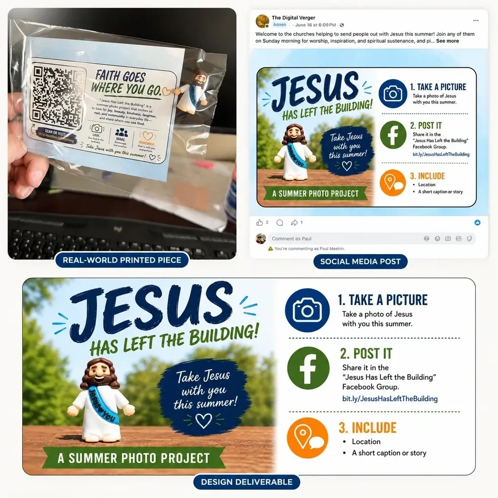 Jesus Has Left the Building social media and outreach campaign