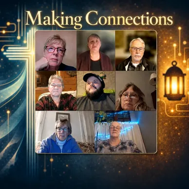 Church volunteers learning together on a video call